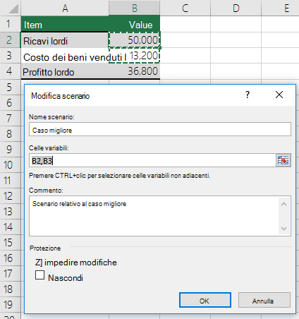 Passare da uno scenario all'altro
