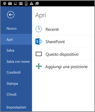 Apri file