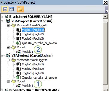 Gestione moduli VBA