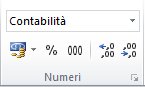 Gruppo Numeri della scheda Home