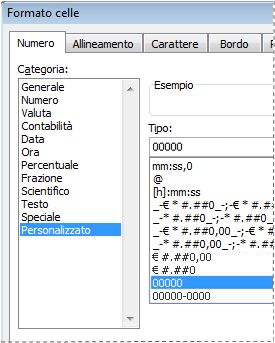 Selezione tipo di contenuto esterno