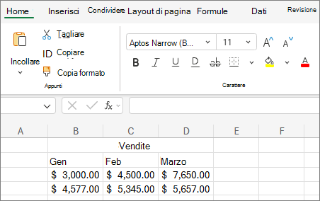 Screenshot dell'elenco selezionare un'altra dimensione del carattere nel menu a discesa.