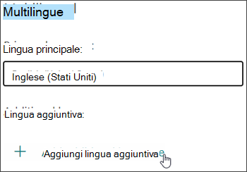 Aggiungere una lingua