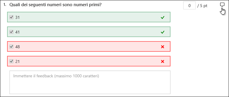 Risposte per i test.