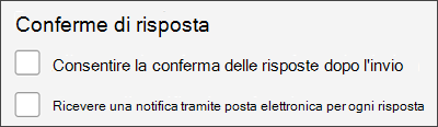 Ottenere una ricevuta della risposta