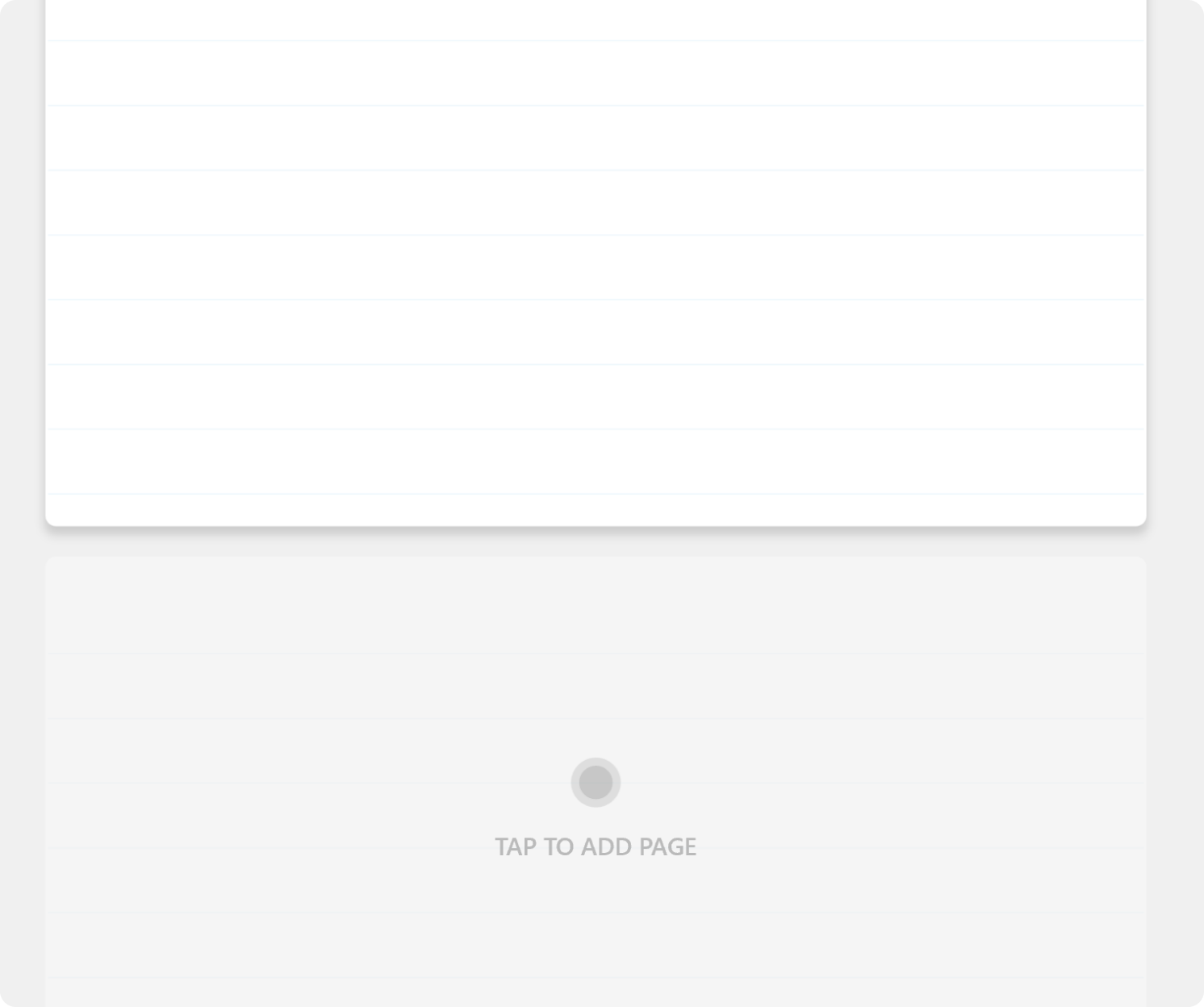 Toccare per aggiungere una pagina