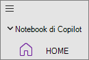 Notebook di Copilot opzione in OneNote