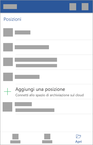 Selezionare Aggiungi un luogo