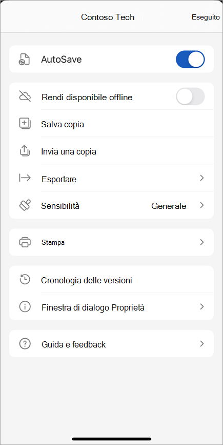 Screenshot della finestra di dialogo Altre opzioni.