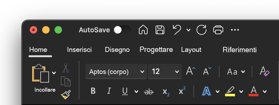 Tema scuro in Mac