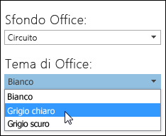 Scegliere un tema di Office diverso