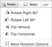 Menu Ruota per le forme in Office per Mac