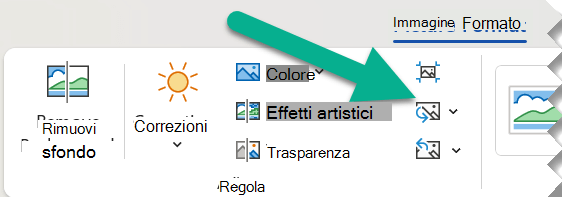Fare clic sulla scheda Formato e quindi su Cambia immagine
