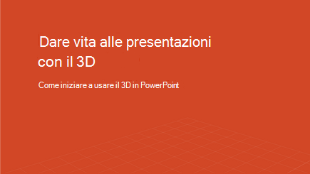Screenshot della copertina di un modello 3D di PowerPoint