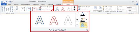 Scheda Formato in Strumenti di disegno
