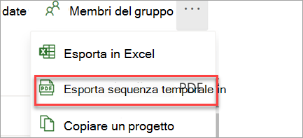 Esportare in formato PDF