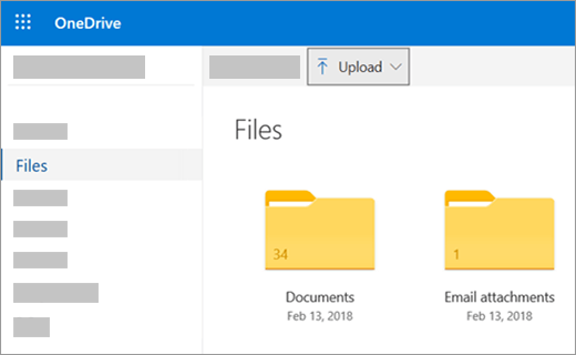 Caricare file o immagini in OneDrive