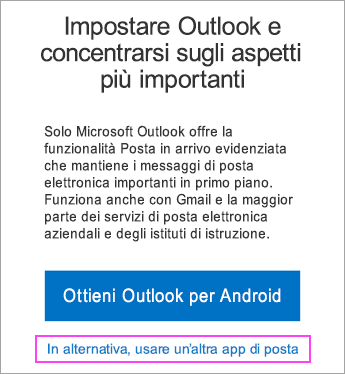 Fare clic sul collegamento per abilitare la sincronizzazione
