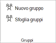 Sulla barra multifunzione selezionare Sfoglia gruppi