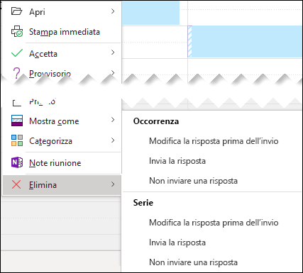 Eliminare tutte le istanze future di una riunione ricorrente.