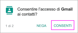 Consenti contatti
