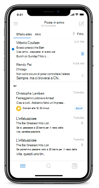 Mostra la schermata di un iPhone senza il pulsante Home.