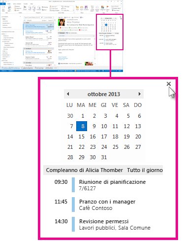 Comando Rimuovi anteprima nell'anteprima del Calendario bloccata
