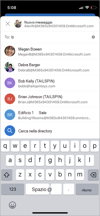 directory di ricerca per dispositivi mobili