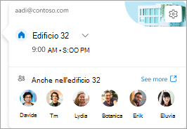 Screenshot della scheda giornaliera che mostra chi altro sta lavorando in quella posizione
