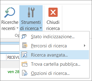 Ricerca avanzata in Strumenti di ricerca