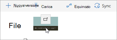 Screenshot di un file trascinato in OneDrive