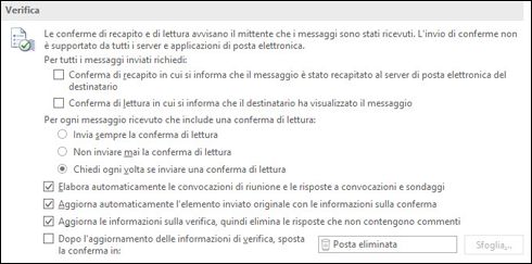 Aggiungere informazioni di verifica ai messaggi.