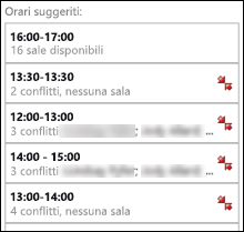 Orari suggeriti