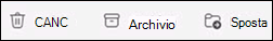 Pulsante Archivia di Outlook per Mac