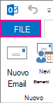 Scheda File di Outlook