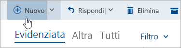 Screenshot del pulsante Scrivi un nuovo messaggio