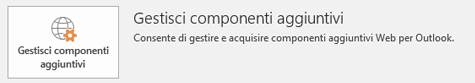 Fare clic su Gestisci componenti aggiuntivi