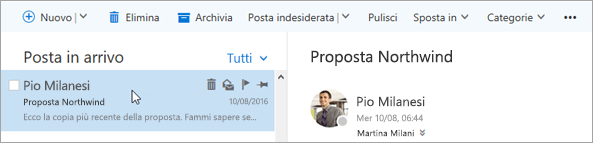 Screenshot della barra dei menu.