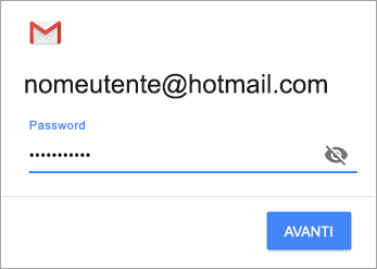 Immettere la password