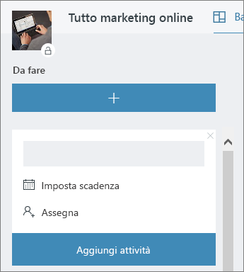 Aggiungere attività