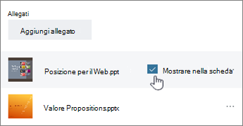 Fare clic su Mostra sulla scheda per visualizzare un'anteprima