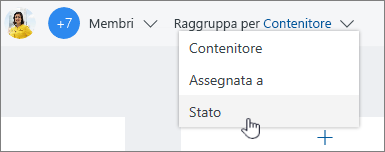 Fare clic su Raggruppa per e selezionare Stato