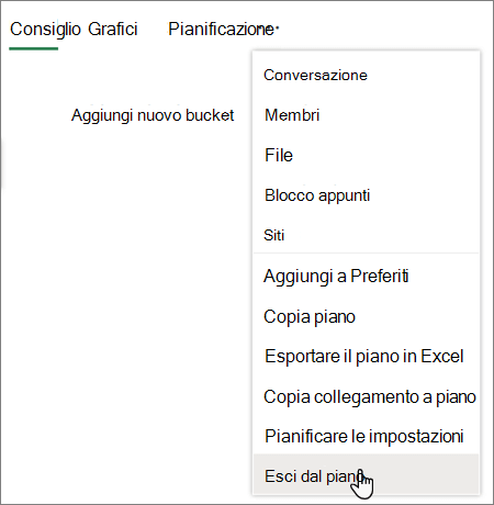 Abbandona il piano