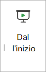 Comando Dall'inizio sulla barra multifunzione di PowerPoint per il web.