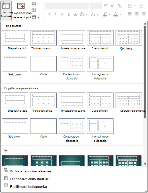 Screenshot del layout del tema Newslide.