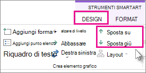 Spostare la data verso l'alto o verso il basso