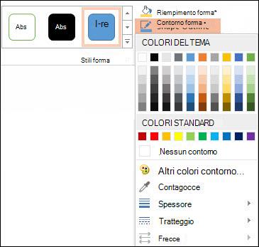 Comando Contorno forma