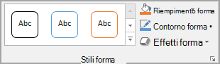 Gruppo Stili forma in Word