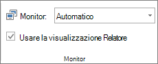 Gruppo Monitor nella scheda Presentazione