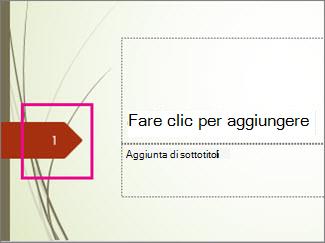 Tema Filo con numero di diapositiva